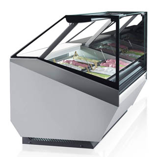 Infrico USA IDC-VAR12H FG Display Cases Gelato - Flat Glass,INF-IDC-VAR12H FG, Chef's Deal